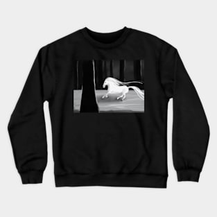 White horse | black and white | Artprint Crewneck Sweatshirt